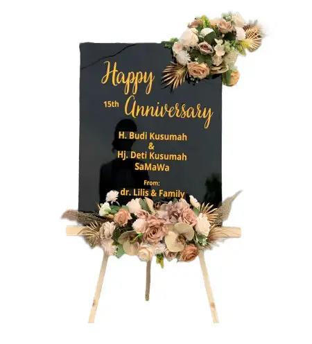 Papan Bunga Akrilik Kayu Aro